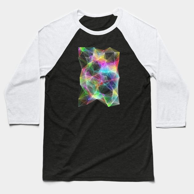 Multicolored abstract shape. Baseball T-Shirt by Inch